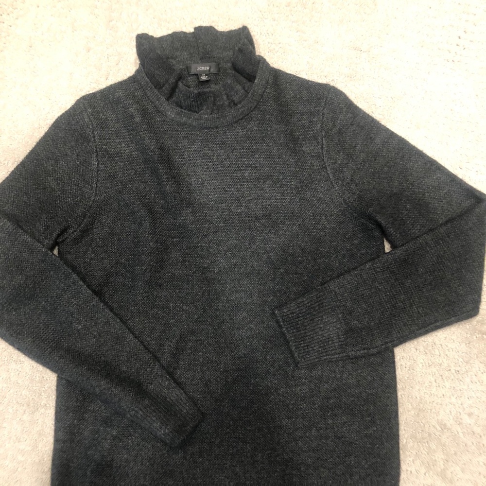 J. Crew Ruffle-neck sweater